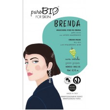 Brenda Maschera viso in crema per Pelle Secca con  Acido IaluronicoUva Verde